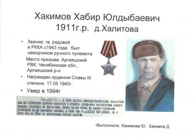 Хакимов Хабир Юлдыбаевич (1911-1994)