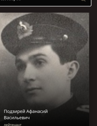 Подзирей Афанасий Васильевич
