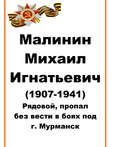 Малинин Михаил Игнатьевич