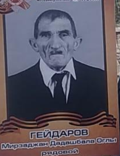 Гейдаров Мирзаджан Дадашбала Оглы