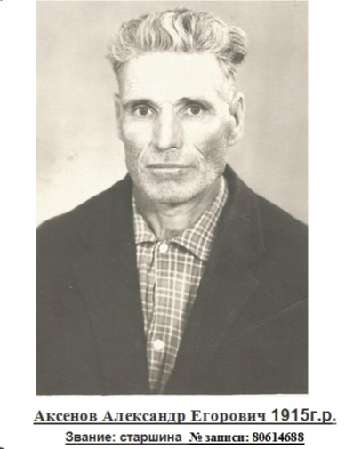 Аксёнов Александр Егорович