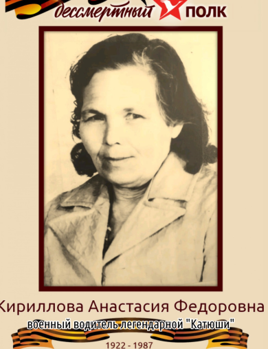 Кириллова Анастасия Федоровна