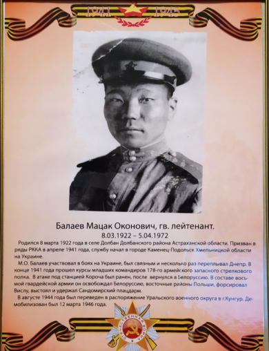 Балаев Мацак Оконович