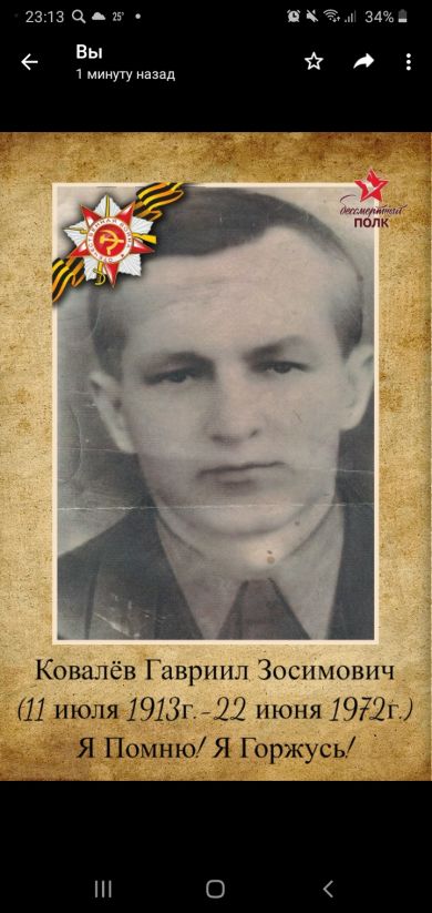 Ковалёв Гавриил Зосимович