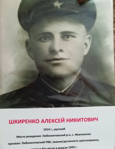 Шкиренко Алексей Никитович