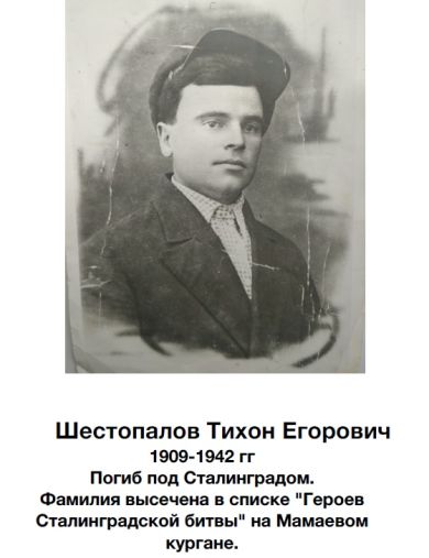 Шестопалов Тихон Егорович