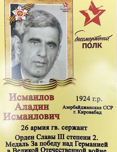 Исмаилов Аладин Исмаилович