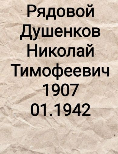 Душенков Николай Тимофеевич