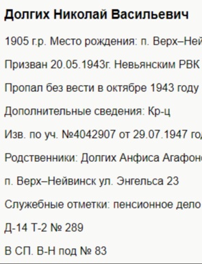 Долгих Николай Васильевич