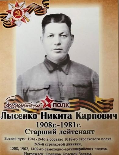 Лысенко Никита Карпович