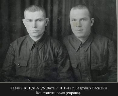 Безруких Василий Константинович(справа)