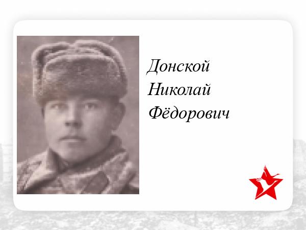 Бессмертный полк. Лиманский район. Донской Николай Николаевич