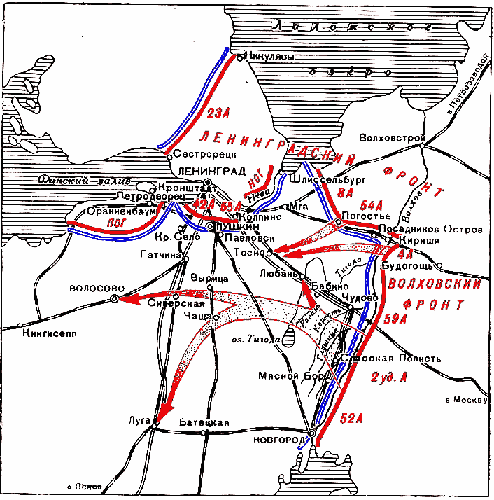 Любанская операция 1942 карта