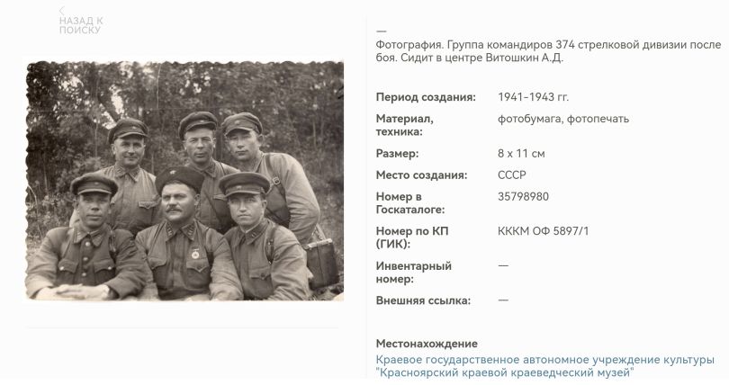 Витошкин А. Д. (сидит в центре)