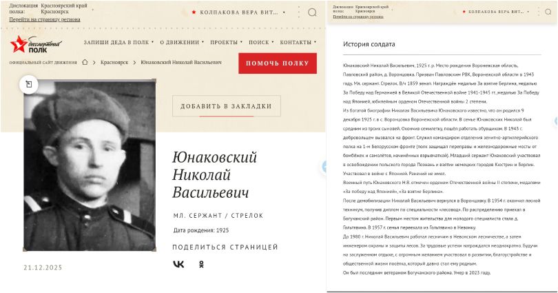 Юнаковский Николай Васильевич (слева)